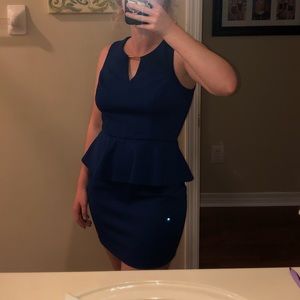 Blue fitted dress